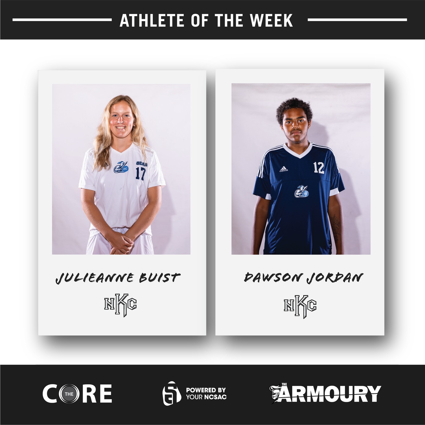 Dawson Jordan and Julieanne Buist Named NCSAC Athletes of the Week for October 7-11