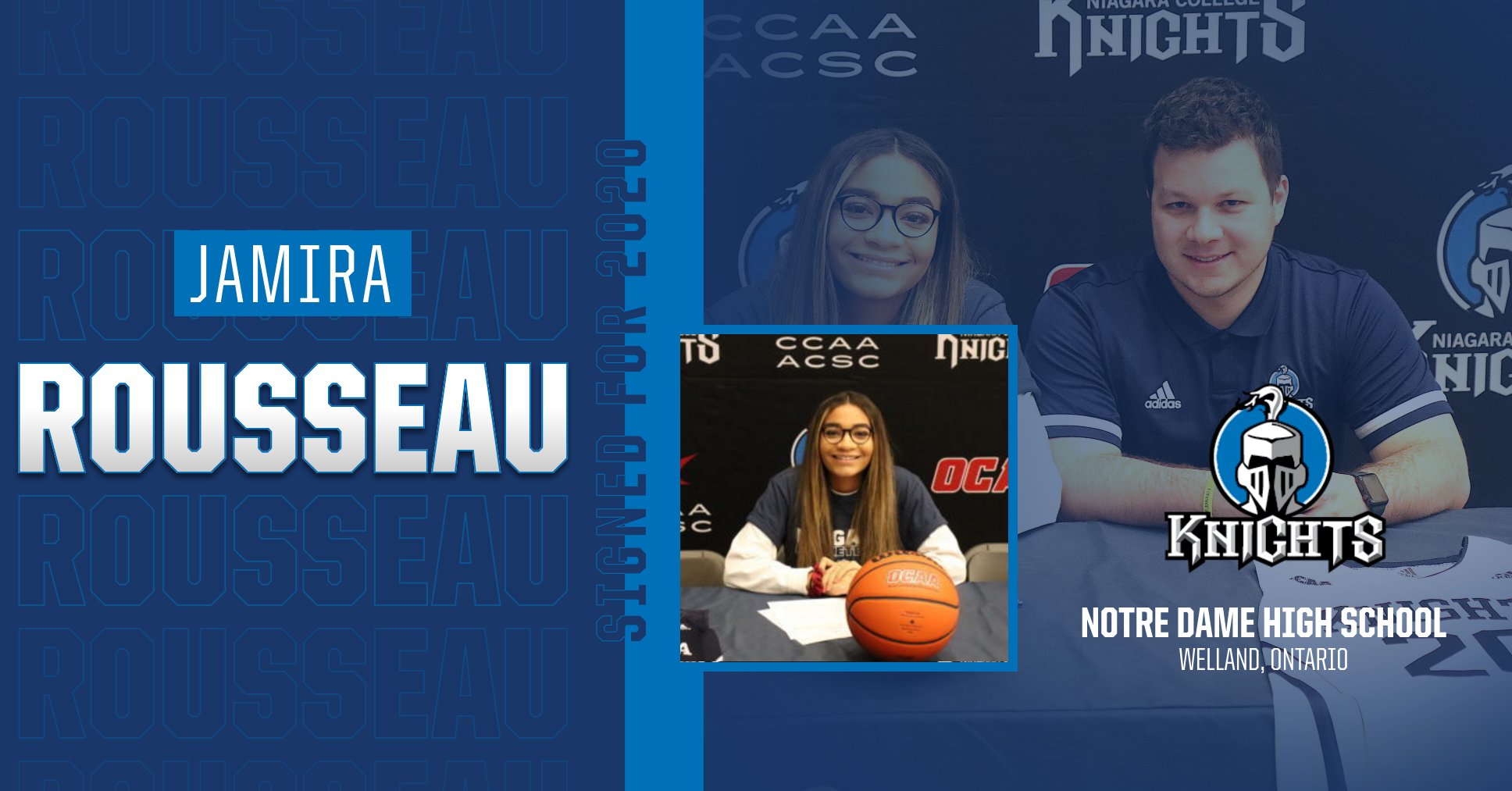 Knights Sign Notre Dame Product Jamira Rousseau for 2020