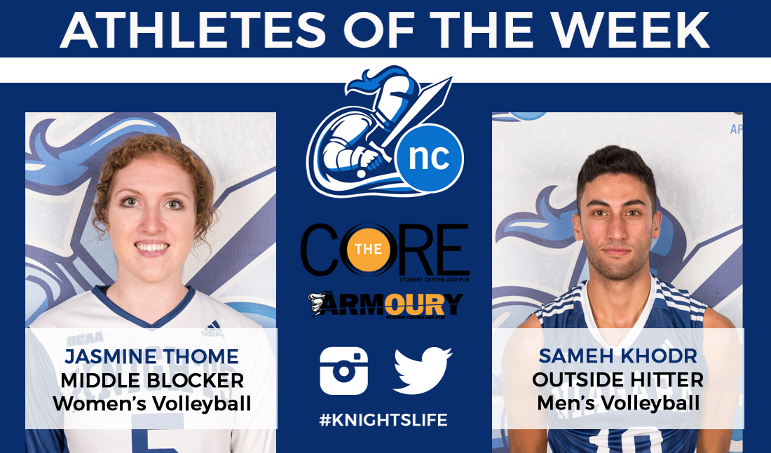 Sameh Khodr and Jasmine Thome named athletes of the week